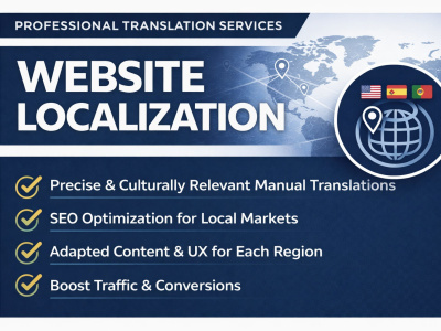 Website localization to Portuguese or Spanish