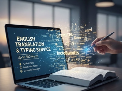 Translation & Typing Service (Up to 500 words)