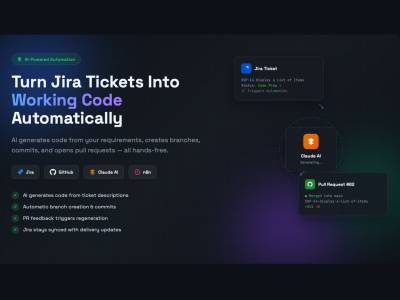 AI-powered Jira to GitHub automation that writes code from tickets