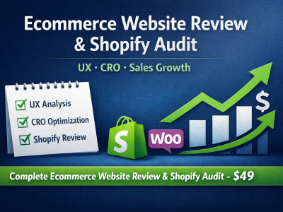 Ecommerce website review and effective and strategic feedback for growth