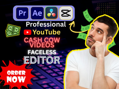Professional Cash cow, Faceless, & Top 10 YouTube Video Editor | Cash cow