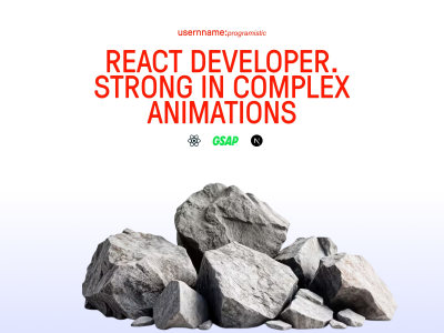 Programmer & Designer — layouts any complexity, smooth animations
