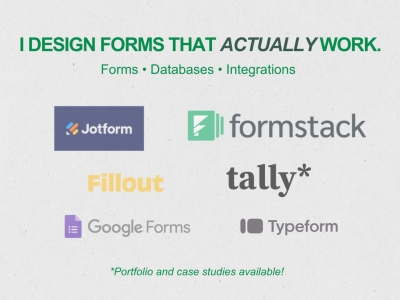 Jotform, google forms, typeform with conditional logic