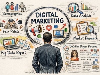 Detailed buyer based on big data analysis, market research persona