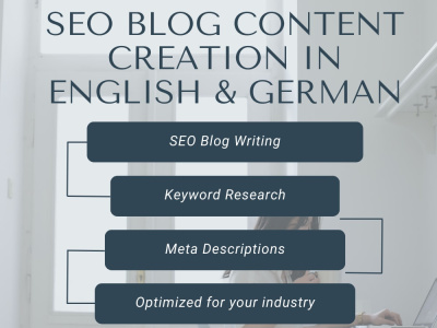Comprehensive SEO Blog Content Creation in English & German