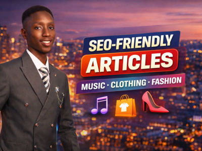 SEO-friendly Music, Clothing and Fashion articles for your blog or website