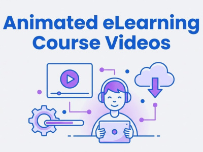 Animated explainer e learning course video and training video