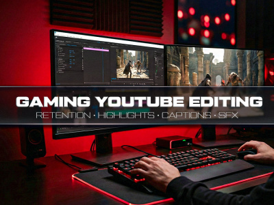 Gaming YouTube Video Editing  Fast Cuts  SFX  Captions + Retention