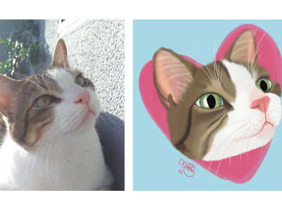 A full-color portrait of your pet