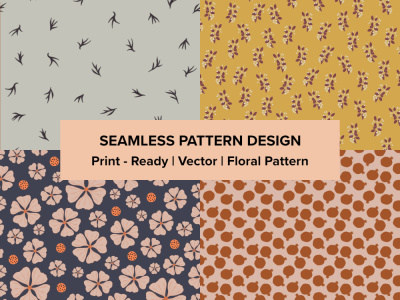 Hand drawn seamless floral pattern textile, packaging, wallpaper