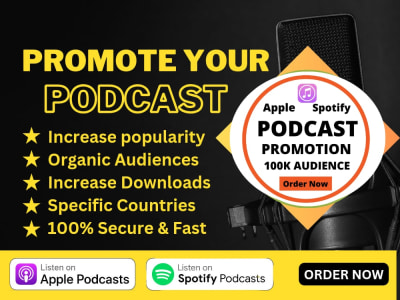 Apple & Spotify Podcast Promotion — Reach 0-1M Downloads, Top Chart Ranking