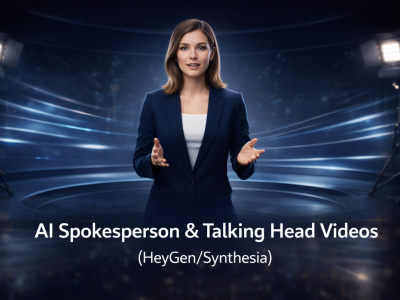 AI Spokesperson Videos, Realistic Talking Head for Marketing and Explainers