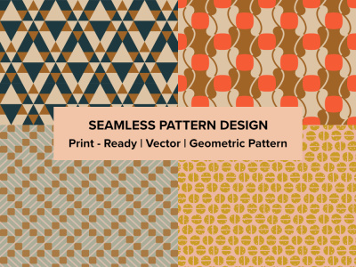 Seamless geometric pattern textile, packaging, wallpaper