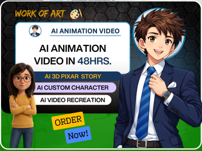 3d pixar for story, ai music video, kid style video for your songs
