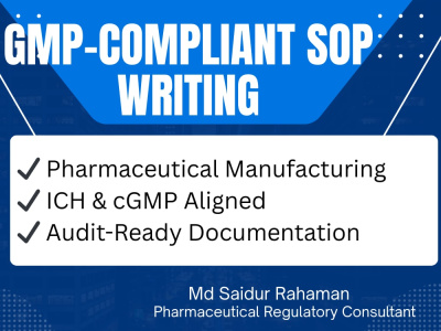 “I will prepare GMP-compliant SOP for pharmaceutical manufacturing”