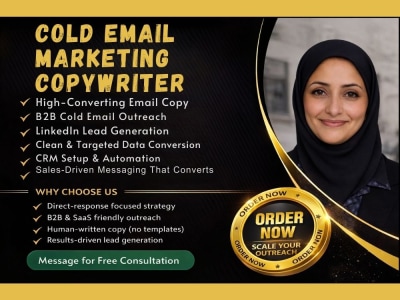 High-converting B2B cold email outreach copy by Direct Response copywriter