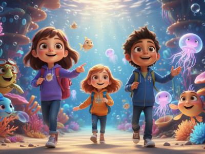 3D whimsical kids’ story animations in Disney-Pixar quality.