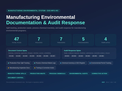 Manufacturing Environmental & Waste Documentation System (47 Files)