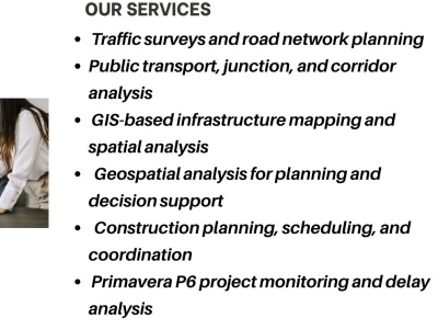 Civil engineering service includes transportion ,water resourses scheduling