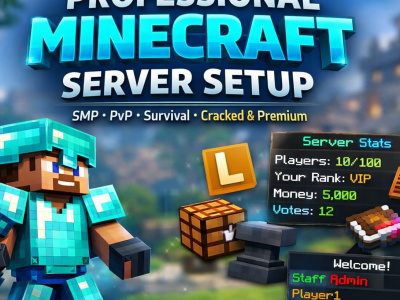 Minecraft server for you It will be Premium