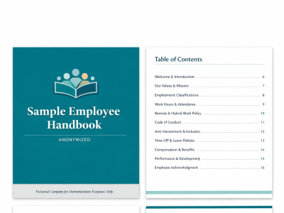 A professionally reviewed or custom employee handbook