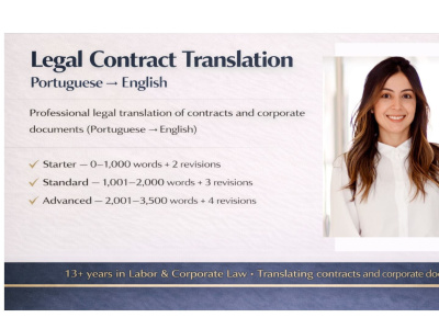 A Contract and Corporate Document Translation – Portuguese ↔ English