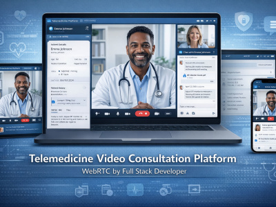 Telemedicine Video Consultation platform with WebRTC | Full Stack Developer