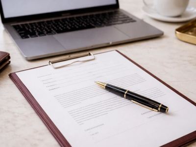 A formal notice letter drafted and sent to a client/supplier