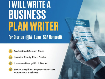 Business plan for startup, investor, loan, sba, and nonprofit