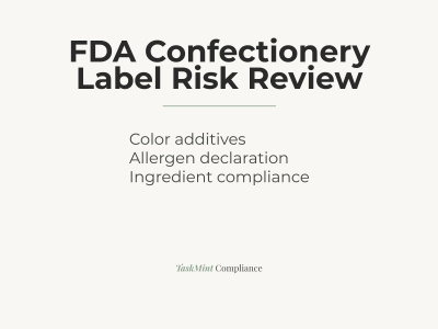 FDA Confectionery Label Risk Review