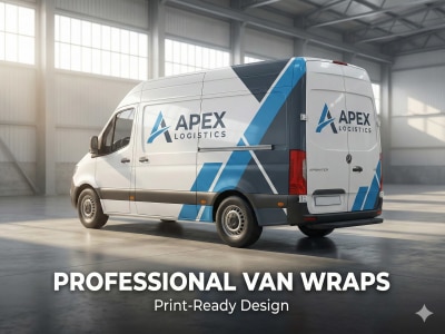 Creative Vehicle Wrap Design | Car Van Truck Sticker | Print Ready