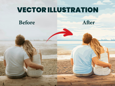Your image to 2d vector illustration or vector graphics (AI, EPS, SVG)