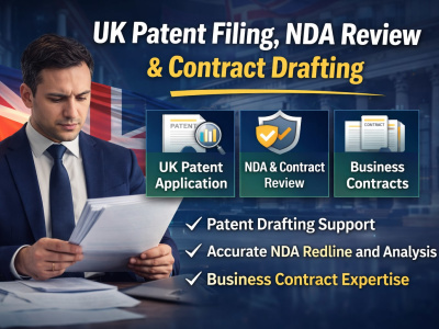 UK Patent Filing, NDA Review & Contract Drafting