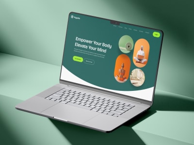 Modern fitness, yoga and wellness website UI UX in Figma