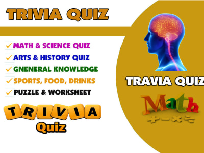 Trivia Quiz, Puzzle, Odd in One, MCQ Quizes Worksheet