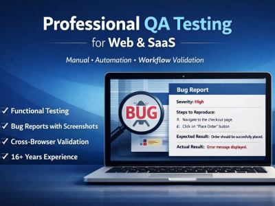 Professional Manual & Automation QA Testing for Web / SaaS Applications