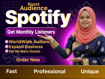 Boost Spotify Monthly Listeners | Non-Drop Spotify Listeners | Spotify