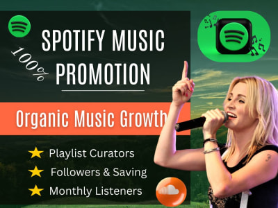 Spotify music promotion Organic Listeners streams saving Spotify followers