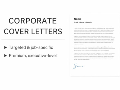 A targeted corporate cover letter that secures interviews