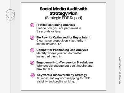 Social media audit with Content Strategy Plan within 24 hours
