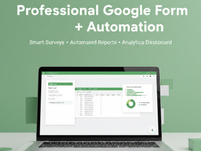 A professional Google Form with automation and dashboard reporting