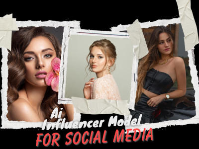 Realistic ai influencer model for social media and brand
