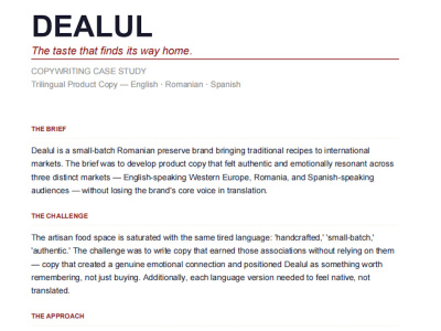 Write trilingual product descriptions in English, Romanian and Spanish
