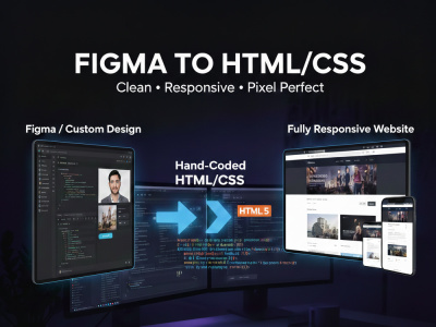 Figma & Custom Design to Responsive HTML/CSS | Upwork