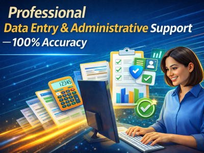 Professional Data Entry & Administrative Support — 100% Accuracy