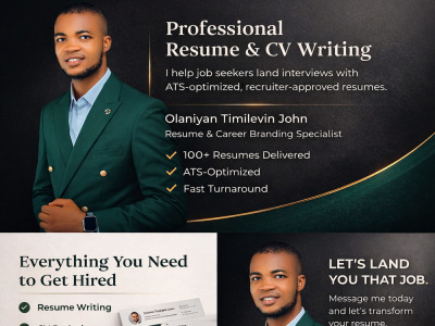 A professional ATS-friendly resume and CV writing and design