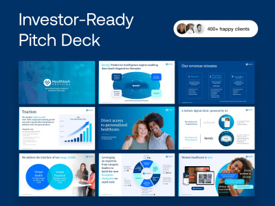 SaaS Investor Pitch Deck Design for Fundraising