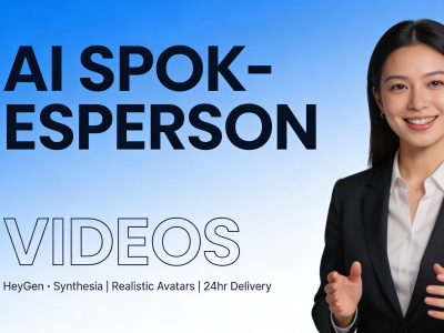 Hyper-Realistic AI Spokesperson Video – HeyGen/Synthesia Avatar