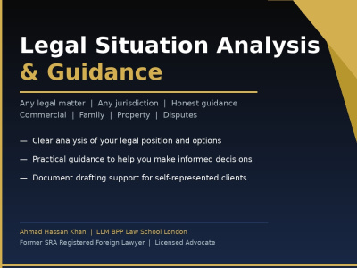 Legal Situation Analysis & Guidance | Any Legal Matter