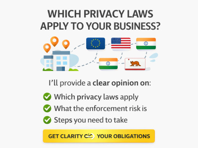 To know the privacy laws applicable to your business whether GDPR or other